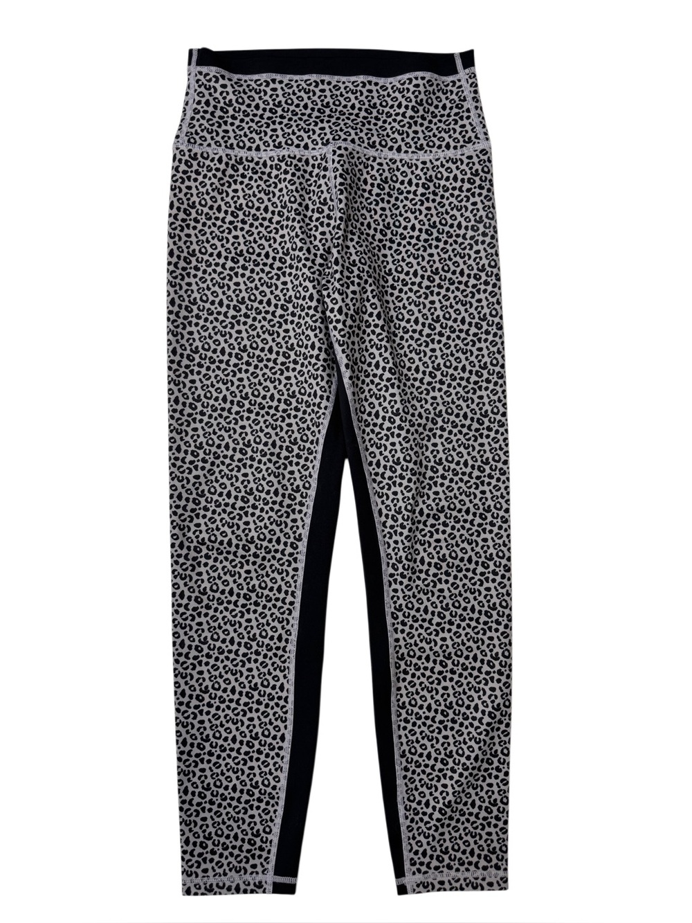 {ALLFENIX} Black Gray Animal Cheetah Leopard Print High Rise Leggings WAP79